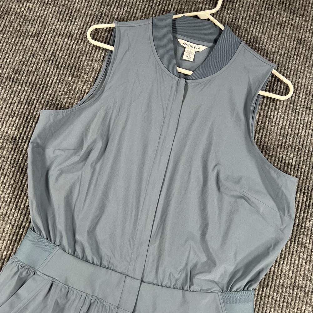 Athleta Brooklyn Utility Romper Womens Size 14 Zip Up Sleeveless Active Casual